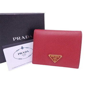 Prada Wallet red leather